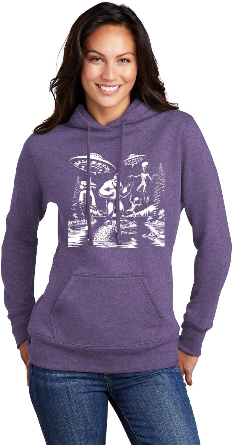 Go All Out Bigfoot Elvis Loch Ness Monster Alien UFO Jam Session Mens Women Youth Sweatshirt Hoodie