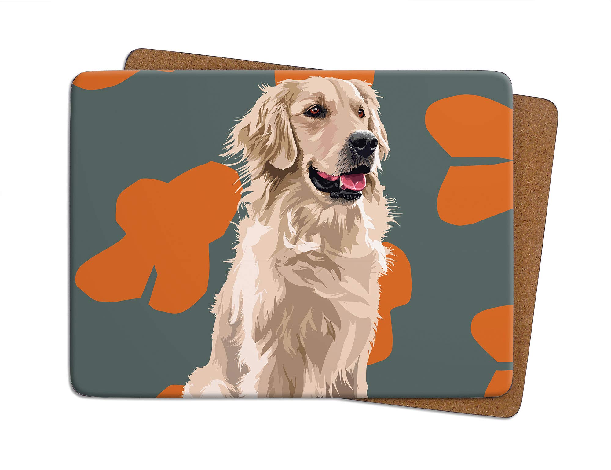 Leslie Gerry Gold En Retriever Table Mat Dog Gift