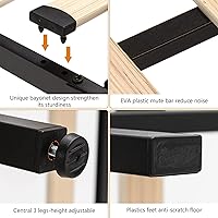 Vista 5 de St.Mandyu Base de cama tamaño Queen con 4 cajones de almacenamiento y cabecera ajustable, base de cama de plataforma tapizada con cabecera capitoné