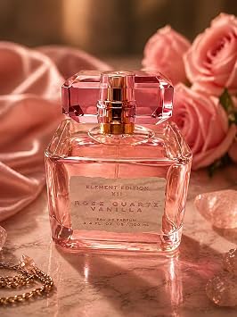 Rose Quartz Vanilla Eau de Parfum for Women 3.4 FL OZ 100ml Elegant Long-Lasting Perfume with Notes of Coffee, Rose & Vanilla Romantic Feminine Fragrance Inspired by Confidence & Love