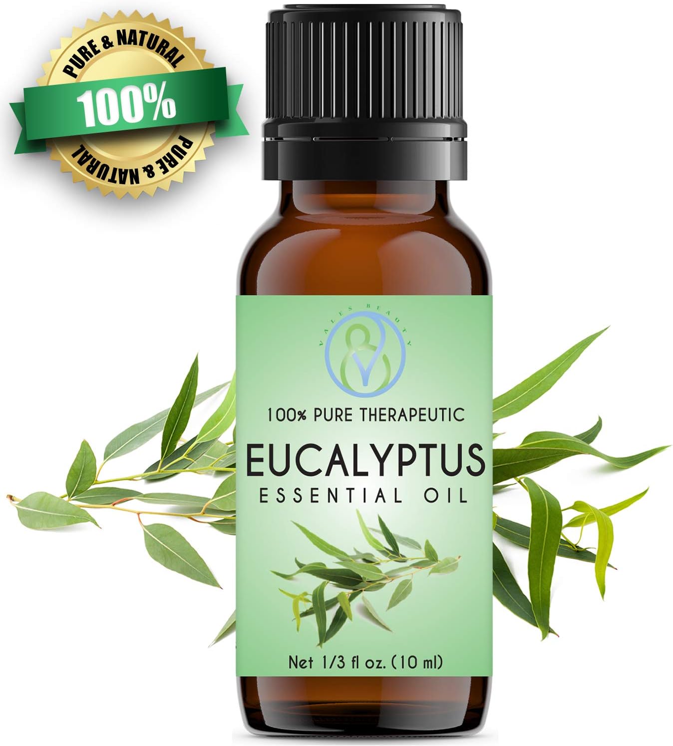 Eucalyptus Essential Oil 10 ml- High Quality 100% Pure & Natural Therapeutic Grade Undiluted Best for Aromatherapy Diffuser, Humidifier, Sauna, Steam Room, Nasal Congestion & Help Breathing