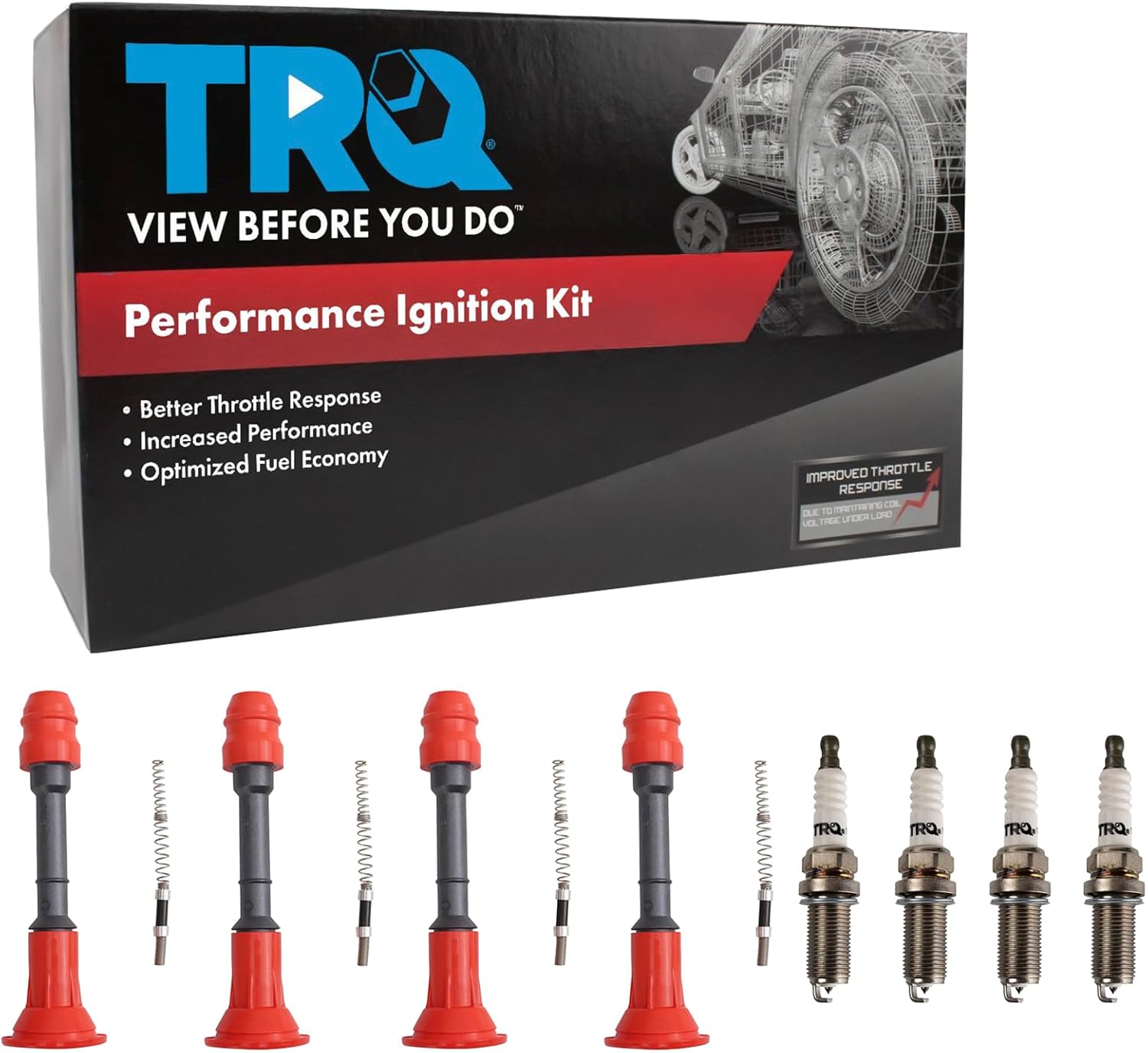 TRQ Ignition Kit Red Compatible with 2002-2006 Nissan Altima