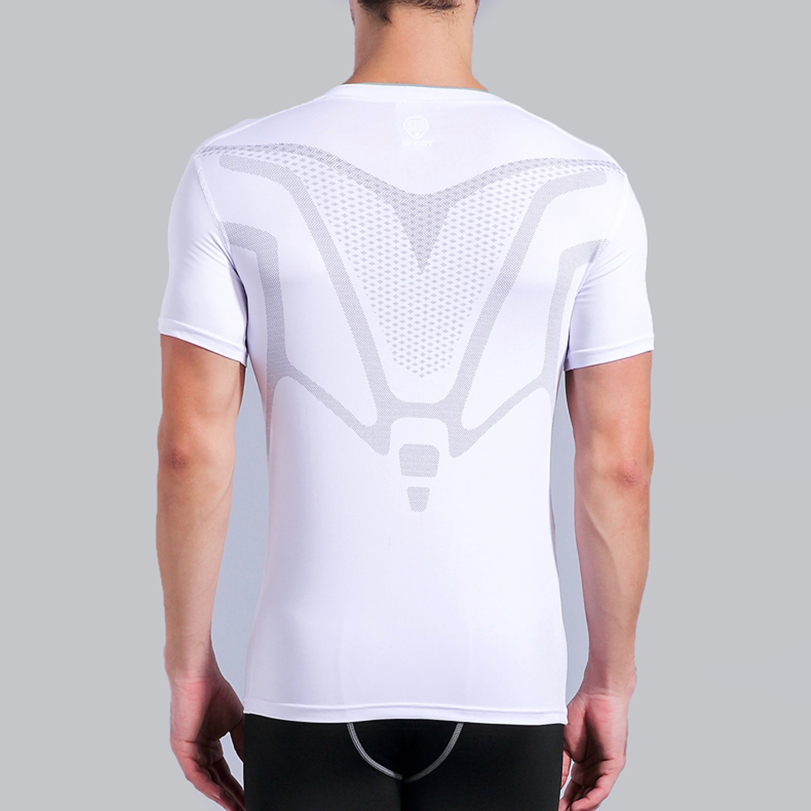 AMZSPORT Maglia a Manica Corta Compression da Uomo Sport Palestra