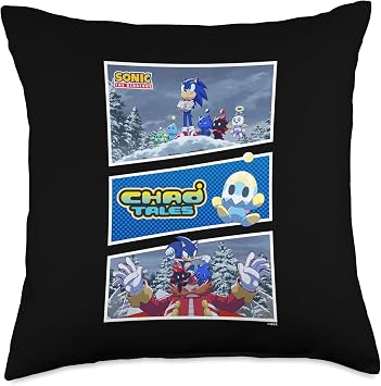 Sonic The Hedgehog - Chao Tales Sonic vs. Dr. Eggman Throw Pillow