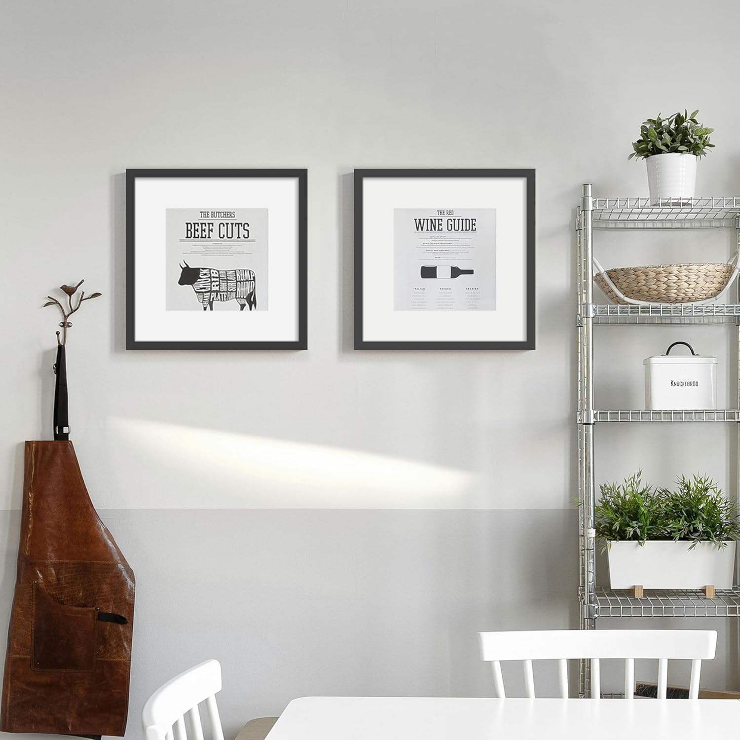 12x12 Picture Frame Sef of 10, Display Pictures 8x8 with Mat or 12 x 12 Without Mat, Photo Frame Collage for Wall Gallery Decor, Wall Mounted, Black