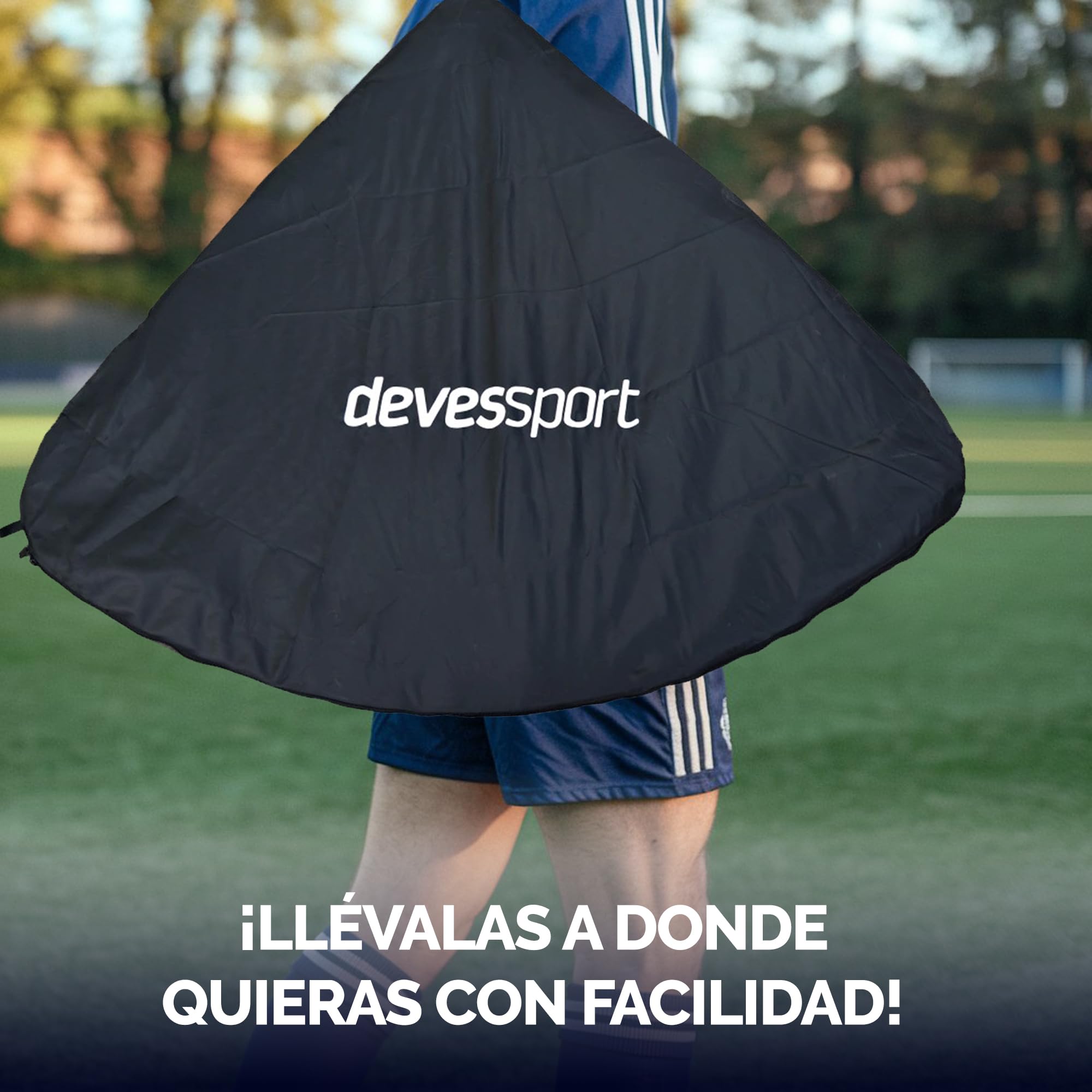 DEVESSPORT 2 Porterías Fútbol Niños | Porterías de Fútbol para Niños Exterior e Interior | Porterías Infantil Plegable y Resistente | Porterías de Fútbol para Niños Fácilmente Trasnportable