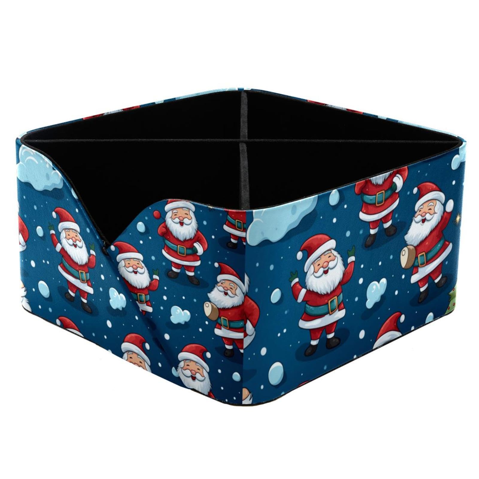 Organiseur de bureau en cuir PU grande capacité avec motif Père Noël chic
