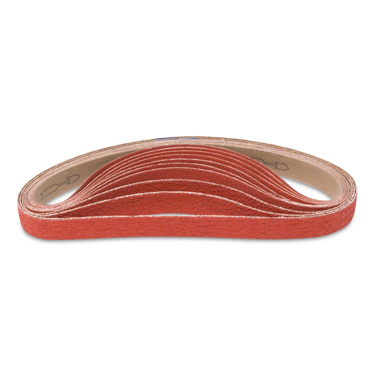 Cinturones de lijado para afilador de cuchillos de 18 pulgadas, paquete de 10 (compatible con el accesorio de amoladora de cuchilla Work Sharp Ken Onion)
