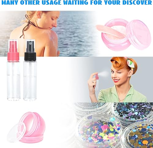 Miniatura 4 de 15 tarros de viaje para cremas, recipientes de tamaño de viaje para artículos de tocador, aprobados por la TSA, accesorios de viaje a prueba de