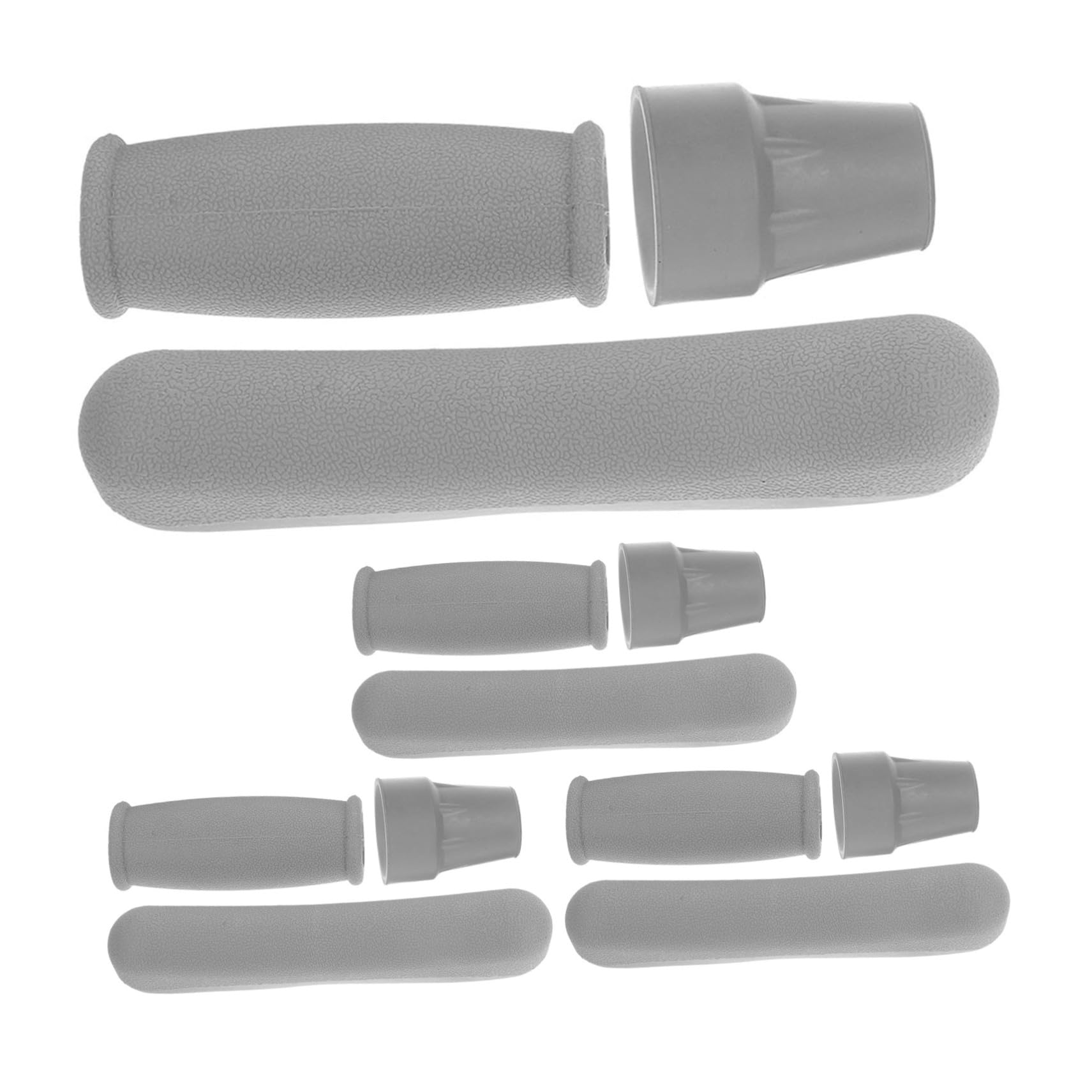 PLAFOPE 4 Set Kit Accessori Stampelle con Cuscinetti Sottoascellari Morbidi Impugnature Ergonomiche Antiscivolo e Gommini in Gomma per Bastoni da Passeggio e Deambulatori Protezione