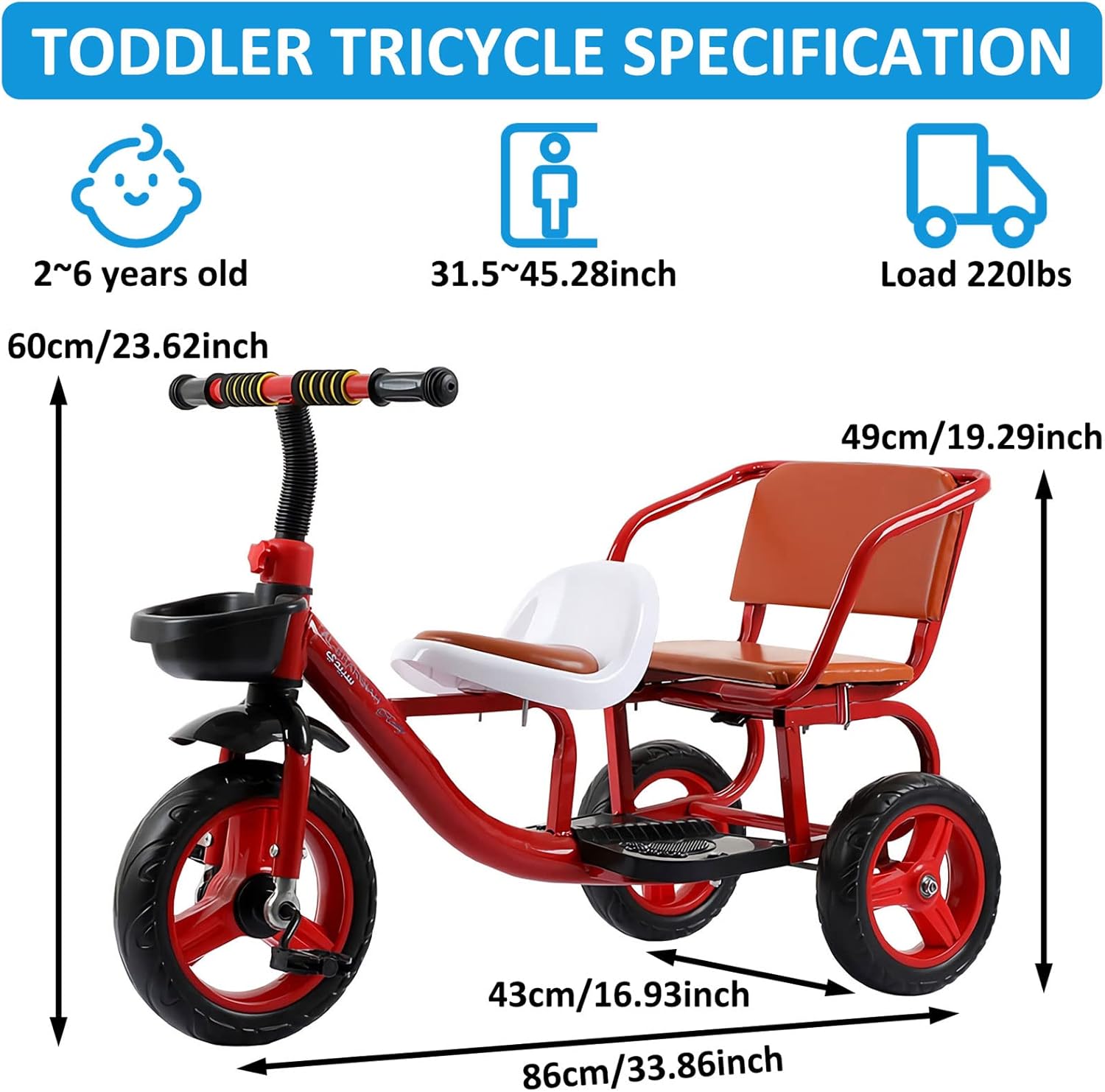 Kinderkraft Triciclo Triciclo Infantil 16 Pulgadas Para Niños 7-10