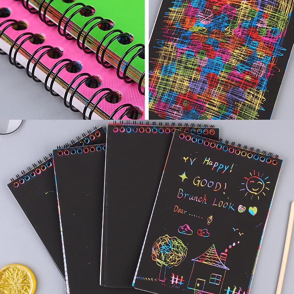 スクラッチアートノートパッド 4冊セット スケッチ落書きアート お絵描き Amazon.co.jp: 4冊セット スクラッチアート スクラッチノート お