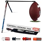 Trailblaze True Strike Pro Football Kicking Tee - Ultimate Football Tee Compatible with All Ball Sizes, Bonus Goal Kicking Tracker, Field Goal Football Holder (Red, White & Blue Stars)