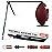 Trailblaze True Strike Pro Football Kicking Tee - Ultimate Football Tee Compatible with All Ball Sizes, Bonus Goal Kicking Tracker, Field Goal Football Holder (Red, White & Blue Stars)
