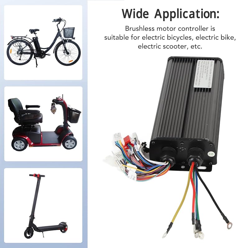 BuyWeek 48V-72V 2000W Brushless Motor Controller E-Bike Elektromos Kerékpárhoz