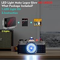 Vista 4 de VONADO Kit de luz LED compatible con LEGO Retro Camera 31147 Creator, accesorios de juego de iluminación creativa