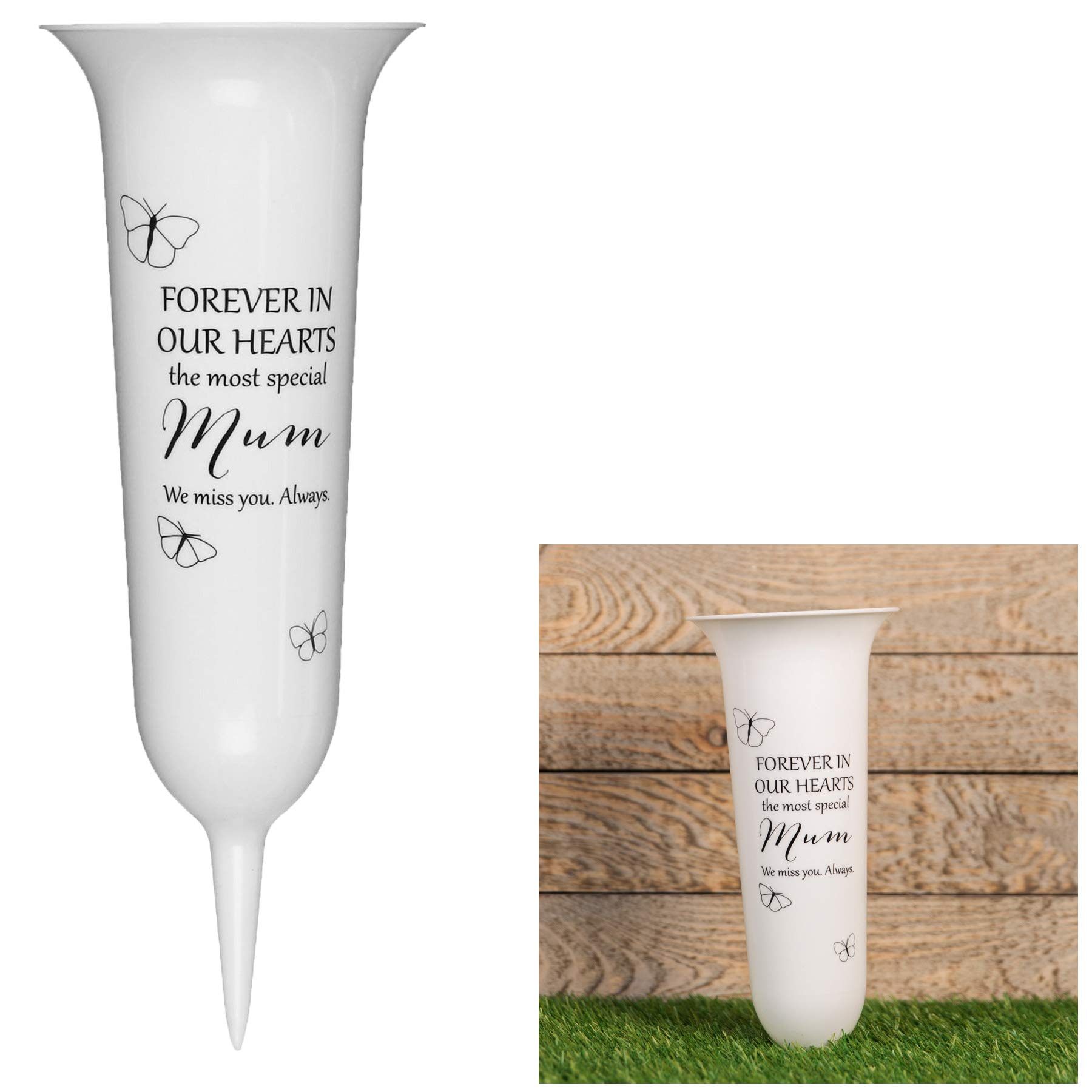 Graveside Memorial Spiked Flower Vase - Mum 0490