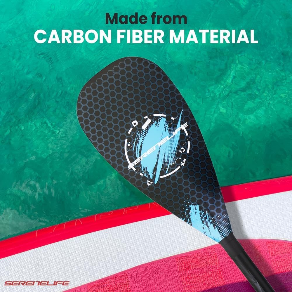 SereneLife SUP Paddle – 3 Piece Adjustable Paddle board Oar with Lightweight Shaft, Durable Blade - For Stand Up Paddleboard, Surfing, Flatwater Paddling & Racing - Image 6