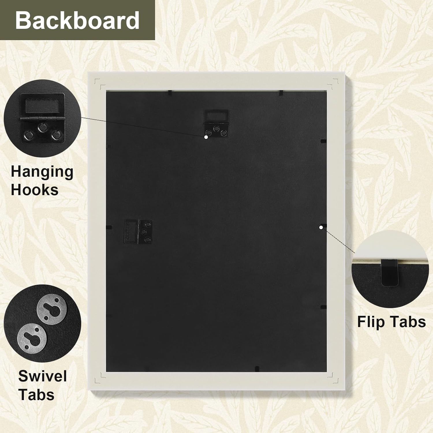 Vittanly 11x14 Picture Frame Set of 4, Vintage Photo Frame for Wall Mount, Display 8x10 Pictures with Mat or 11x14 without Mat, Rustic Farmhouse Home Decor, Multicolour