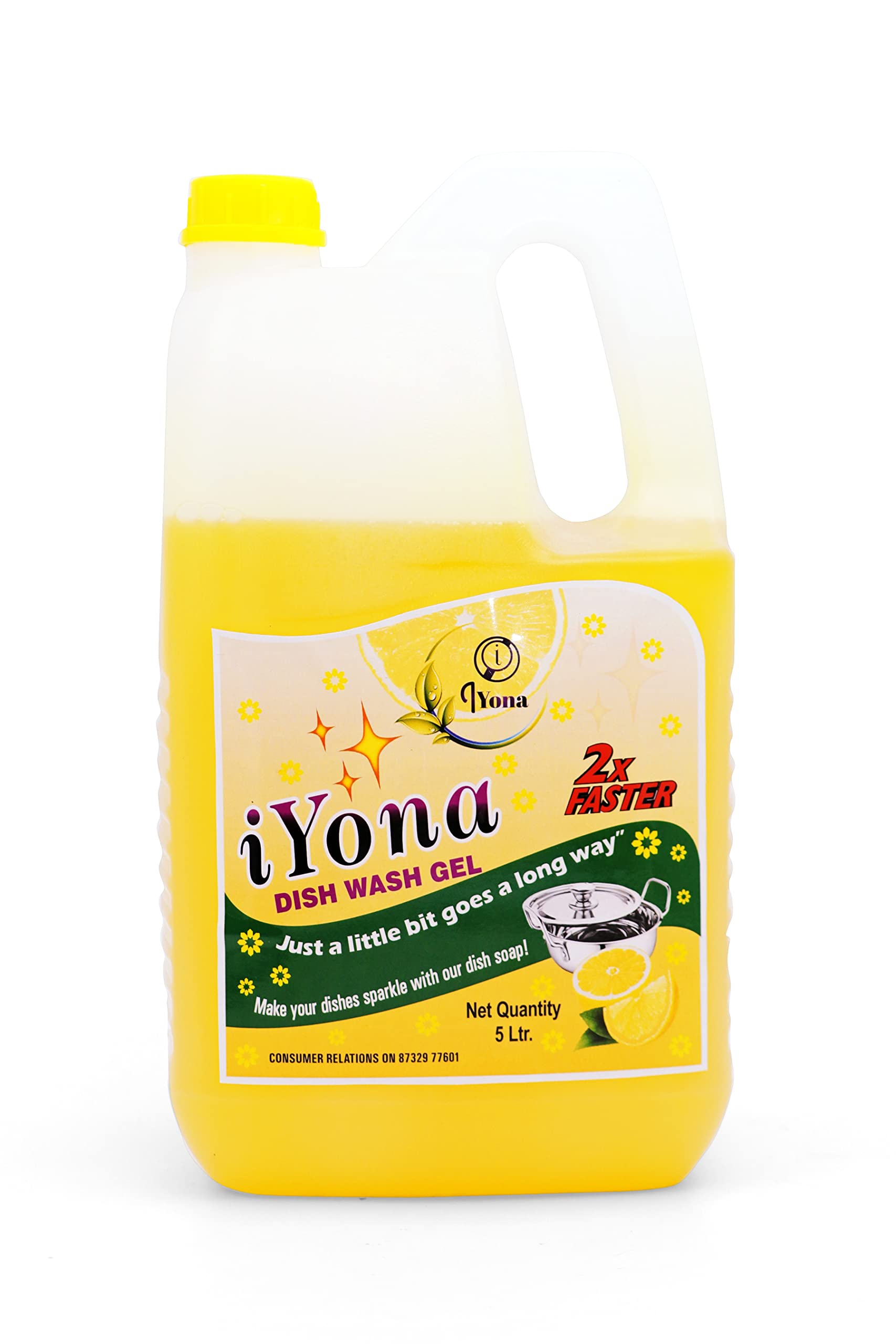 iYona Dishwash Liquid Gel(5Ltr) Lemon Fragrance, Fast Cleansing & Antimicrobial action with long-lasting hygienic & refreshing, Leaves No Residue, Grease Cleaner For All Utensils 19