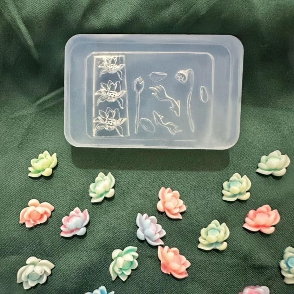 Silicone Nail Art Mold Accessory Molds Flower Theme Nail Decorative Mold Silicone Texture for Various Nail Types