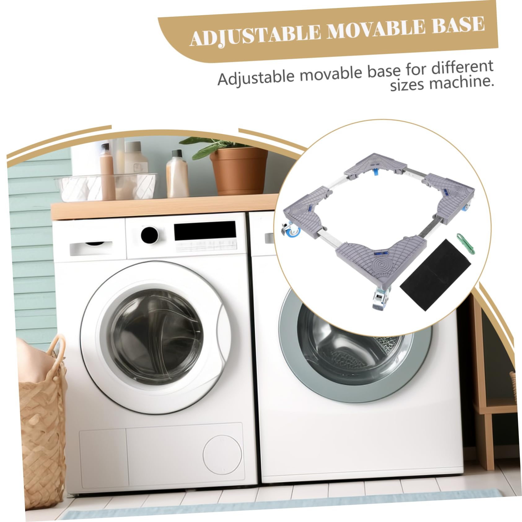 Gatuida Soporte Móvil Para Lavadora y Refrigerador Base Resistente Para Electrodomésticos - Diseño Seguro y Espacio