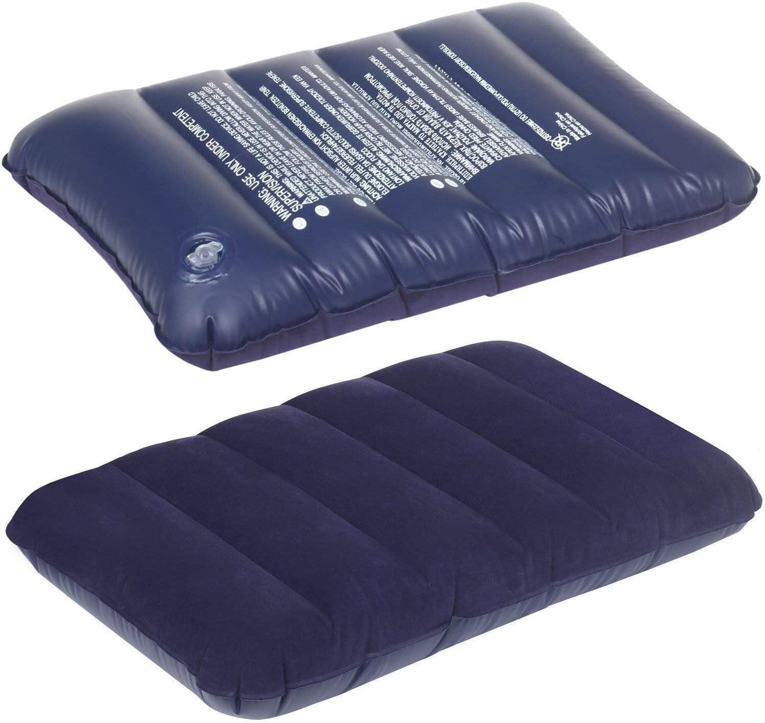TIVOXA Multicolor Pack of 2 Velvet Air Pillow Cushion Sleeping Bag Backpacking Pillow Soft Comfortable Air Inflatable Travel Pillow Tourist-image-18
