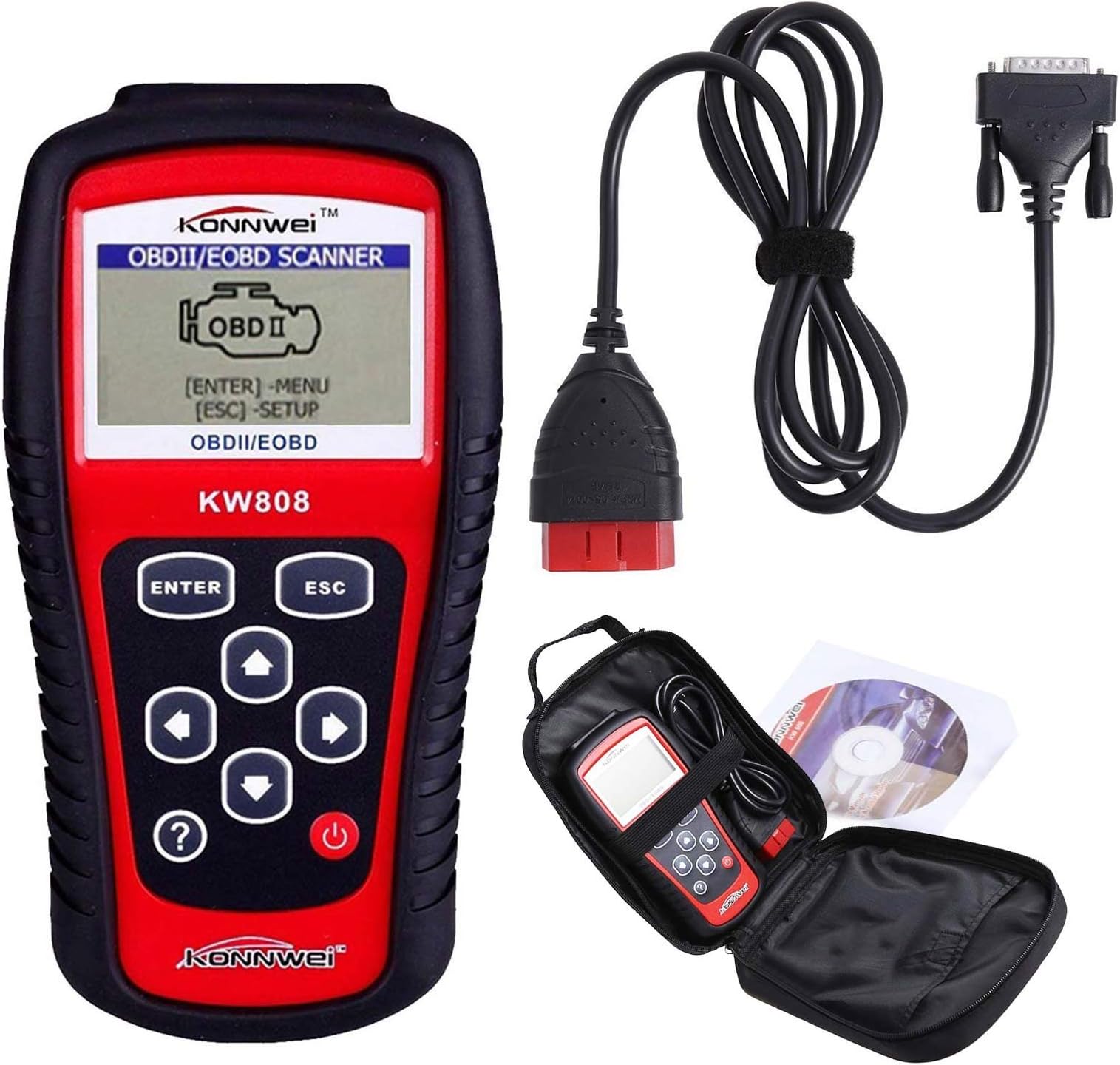 Xtech A1283 KW808 OBD2/EOBD Konnwei Scanner