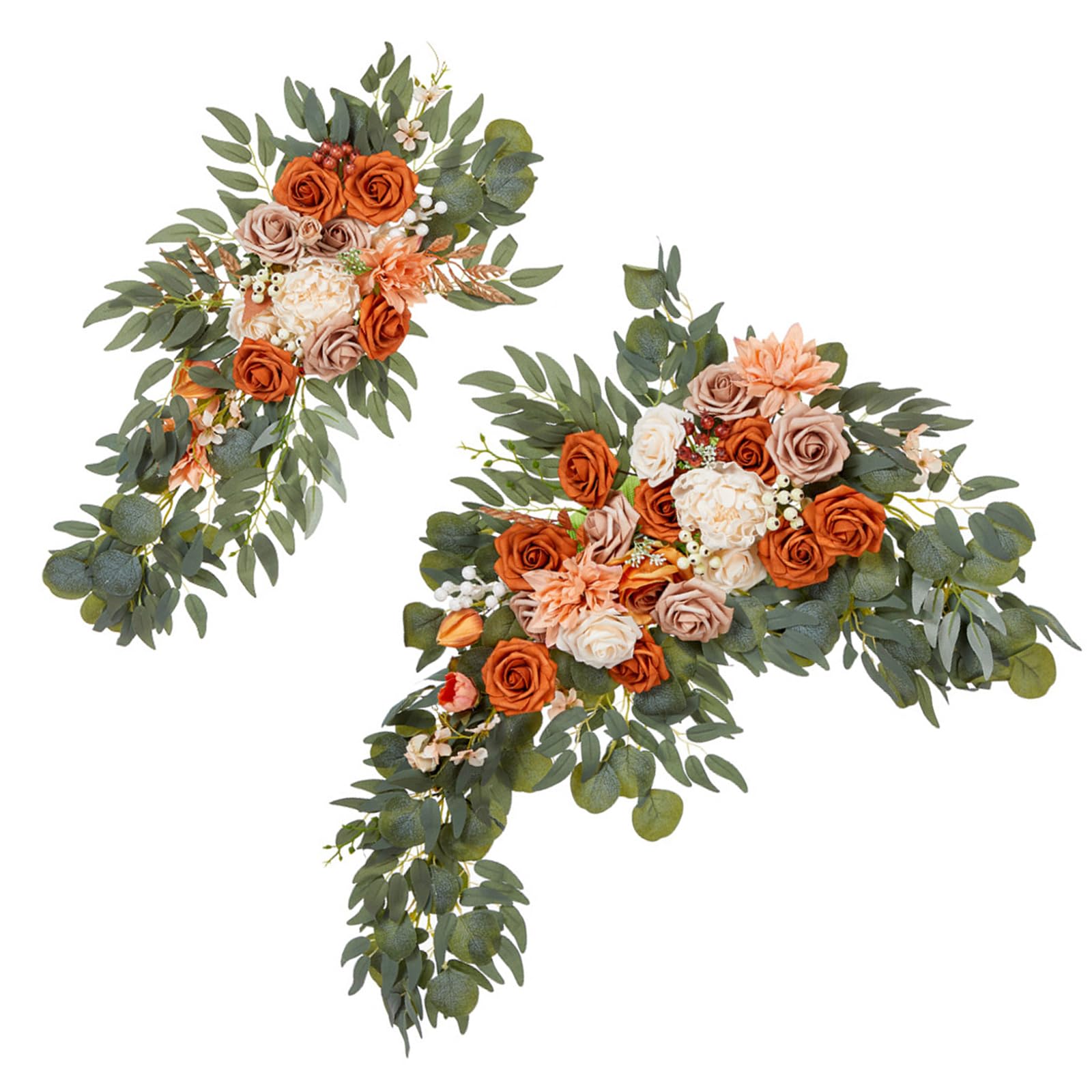 Elnwnnkc Ceremony Flower Hanging Artificial Rose Flower Arrangement Wedding Ceremony Reception Backdrop Decoration Arrangement