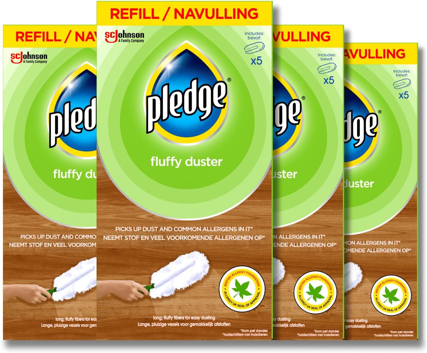 Duster Refills - Pick Up Dust, Dirt and Lint with a Few Effortless Swipes, Pack of 4x5 refills