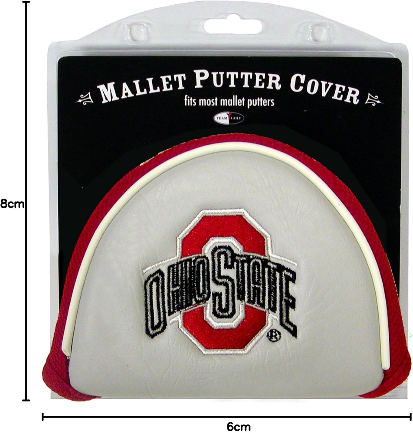 Team Golf NCAA Ohio State Buckeyes Golf Mallet Putter Cover Golf Club Mallet Putter Headcover, Fits Most Mallet Putters, Scotty Cameron, Daddy Long Legs, Taylormade, Odyssey, Titleist, Ping, Callaway