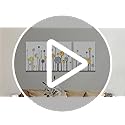 DZRWUBHS Canvas Wall Art For Living Room Bedroom Wall Decor Kitchen Decorations Abstract Dandelion Flowers Watercolor Paintings Modern Office Wall Pictures Prints Artwork Room Home Decor 3 Pieces