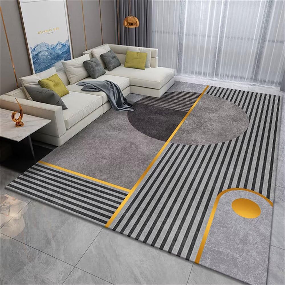 Ligne de tapis gris moderne 60x120cm avec finitions haut de gamme pour ado