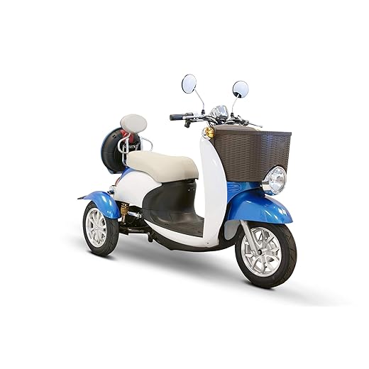 EWheels EW-11 Sports Mobility Recreational Euro Type Scooter 3 Wheels Blue