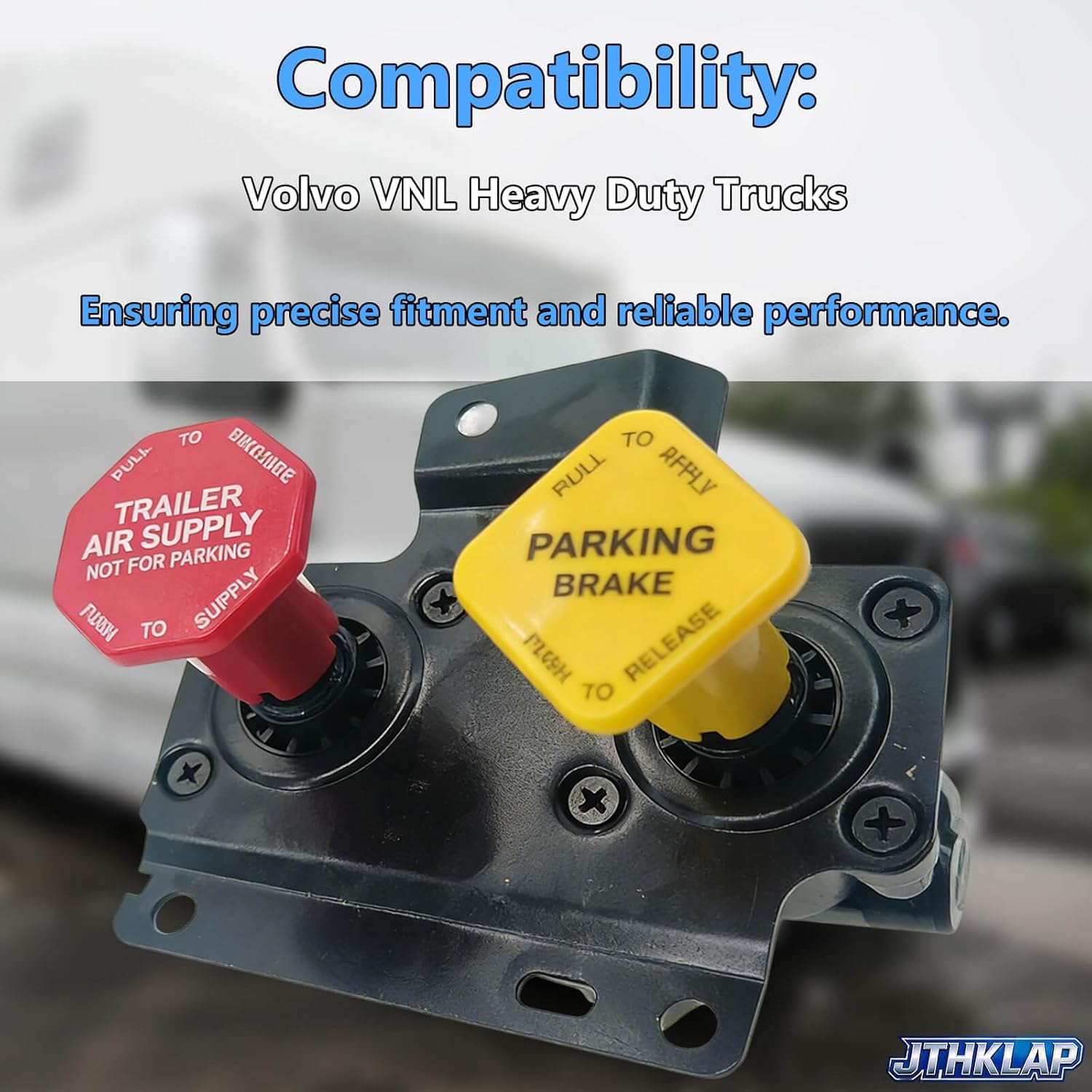 24340522 Dash Control Brake Valve 5-Ports Compatible with Volvo VNL Heavy Duty Trucks - Dual Park Trailer Parking Brake Module Replace 21315044 21750583 K035691 K035691X