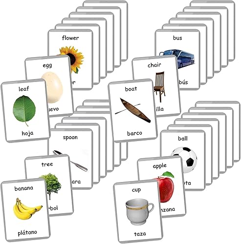 Miniatura 8 de Tarjetas flash bilingües en español inglés | Tarjetas flash laminadas | Elige tu juego (animales de granja)