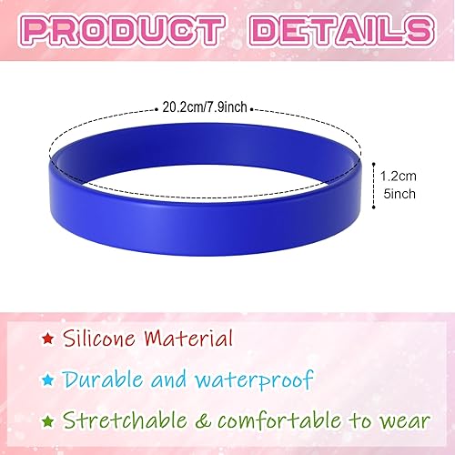 Miniatura 8 de 120 pulseras de goma de silicona amarilla, unisex, para equipos deportivos, juegos de fiesta, decoraciones de moda