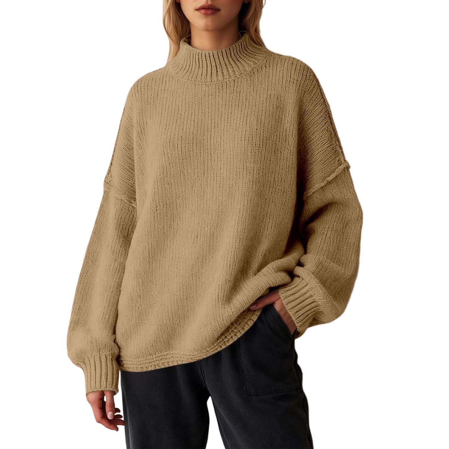 Long Cardigans for Women Lightweight Knit Pullover Soft Crewneck Fall Sweaters for Women 2025 Fashion Hoodies Sweatshirts