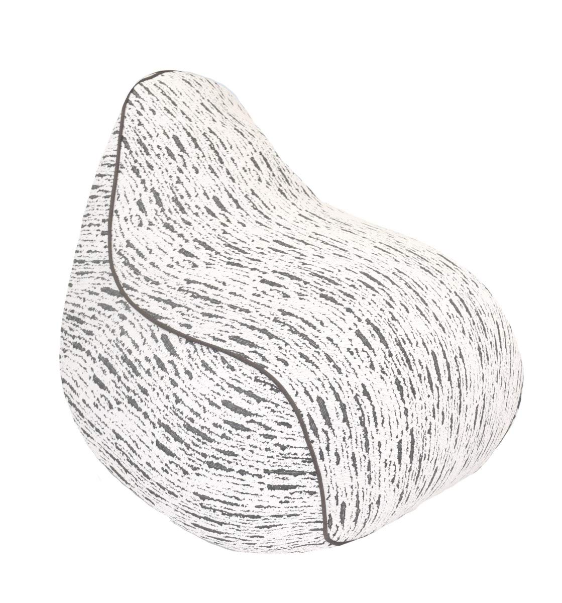 YogiboLuxe Lounger Small Bean Bag Lounge Chair for Adults, Kids and Teens, Soft, Plush, Comfy, Sensory, Gaming Beanbag, Washable Cover, White