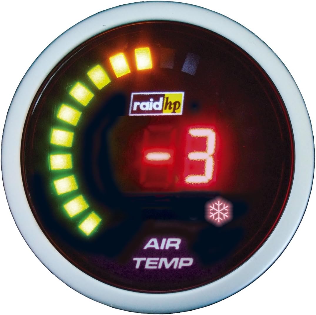 660543 Night Flight Series Auxiliary Digital External Temperature Gauge Red