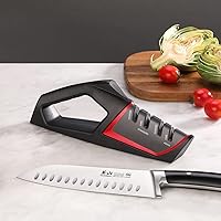 Vista 7 de Cangshan SHARK Series 1026818 - Afilador de cuchillos de 4 etapas, color rojo