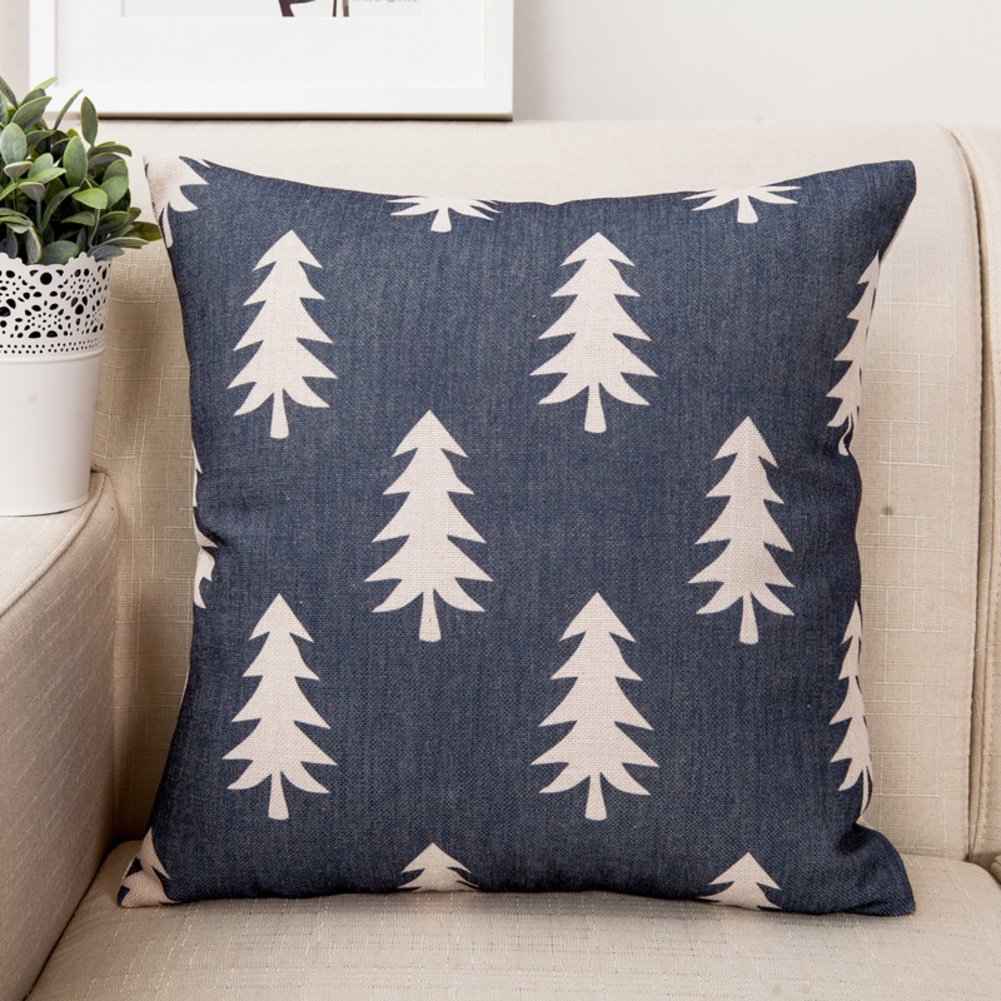 Oreiller de couleur nordique pour lit et bureau, coussin de soutien lombaire stripe 45x45cm