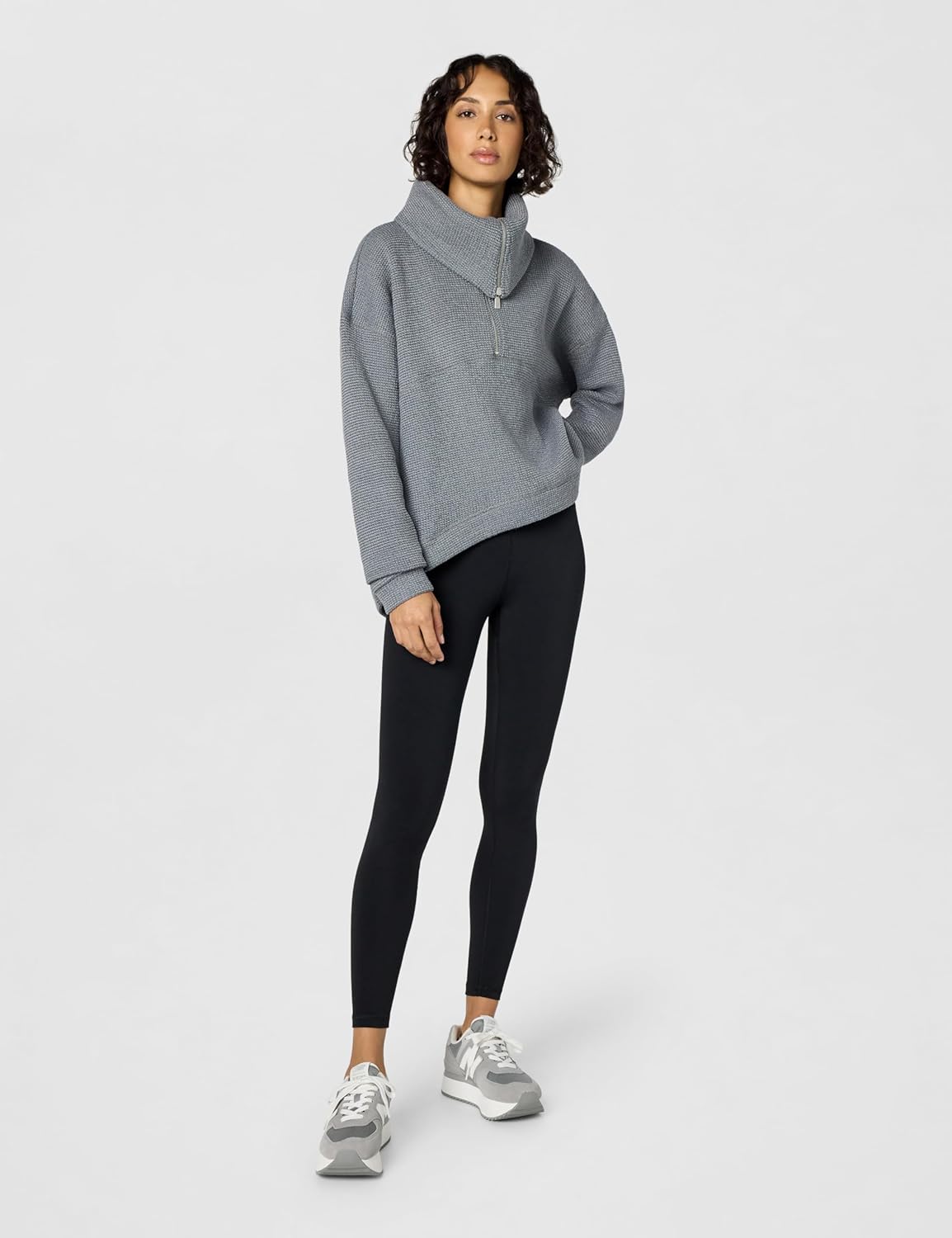 Sweaty Betty Women's Restful Boucle Half Zip Sweatshirt - Image 6