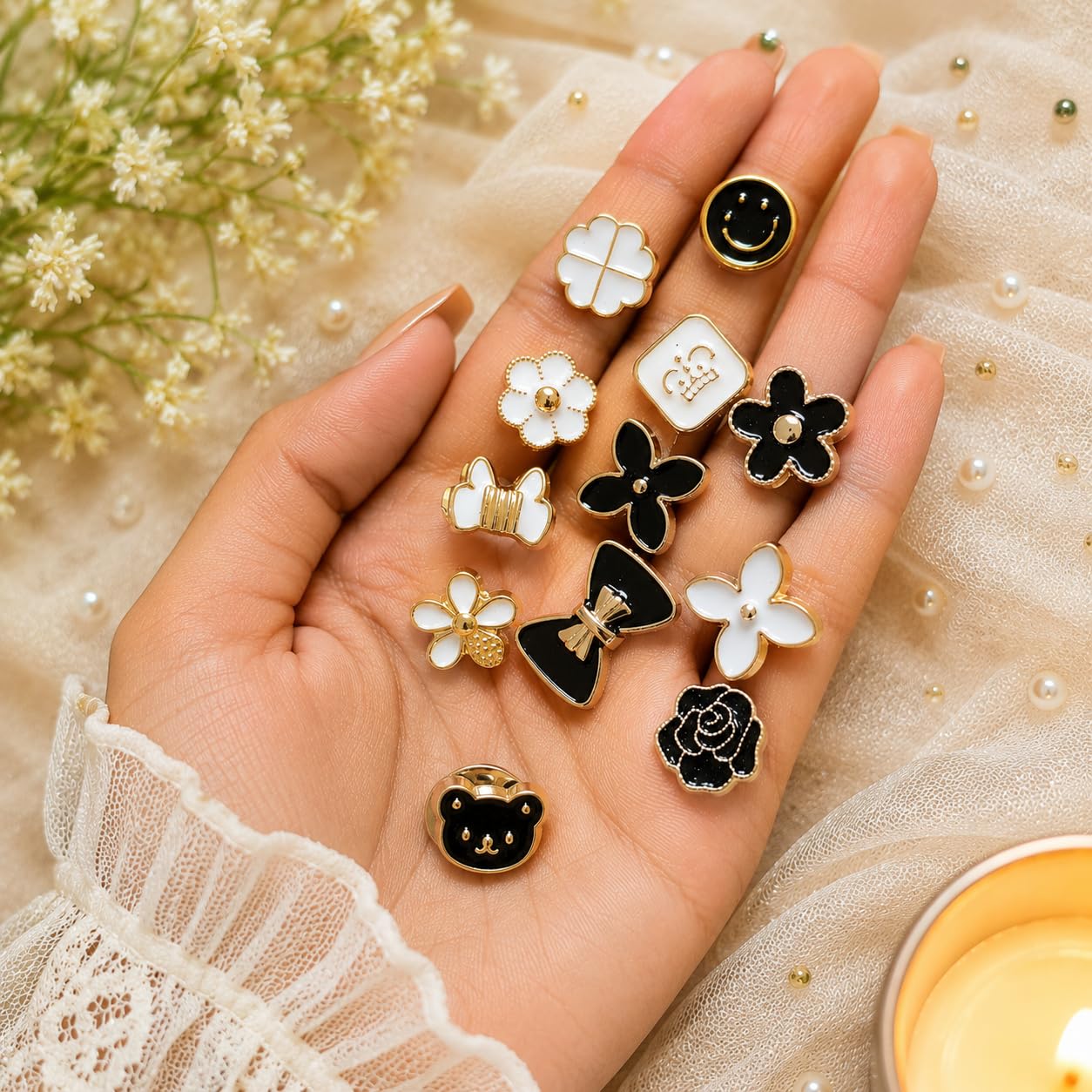 HEAVY DRIVER 20PCS Brooch Pins for Women, Instant Jean Fasteners, Shirt Safety Accessories, Pearl Enamel Brooch Set, Modesty Clips for Dresses, Coats & DIY Clothing 1