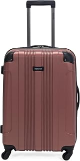 Out of Bounds Lightweight Hardshell 4-Wheel Spinner Luggage, Rose Gold, 24-Inch Checked