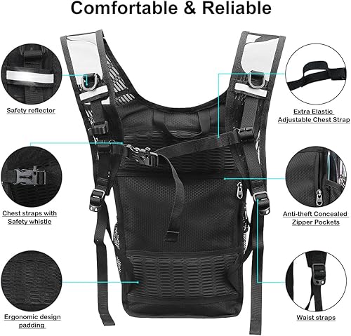 Miniatura 4 de Paquete de mochila de hidratación, mochila de agua de 20 litros incluida, bolsa de hidratación de 2 litros, esencial para festivales, paquete