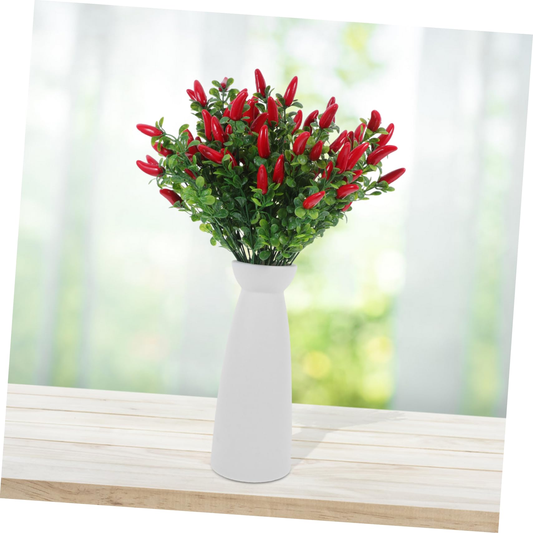 UPKOCH 4pezzi Peperone Finto in Pvc Resistente Rami Luminosi Decorativi Realistica Simulazione Bonsai Artificiale Per Vaso Interno Ornamento Casa e Props Fotografici