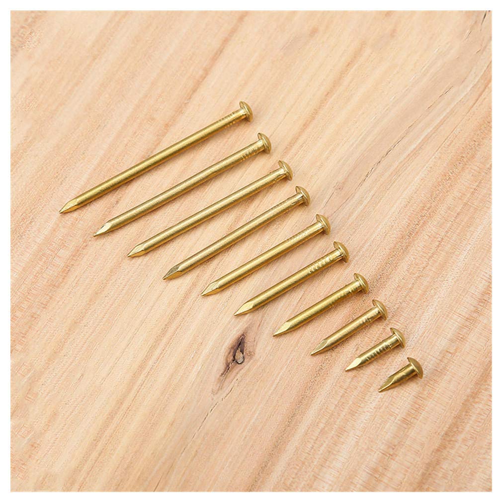 Clavos de ferretería, clavos de acero para ladrill Clavos de cobre puro, cabeza redonda, for decoración sofás antiguos, carpintería, 250 g - 40 mm, bronce(45mm Bronze)