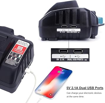 18V 4-Port Battery Charger 48-59-1804, Simultaneous Rapid Charger for 14V & 18V Lithium Ion Battery 48-11-1862 48-11-1850 48-11-1840 48-11-1815 48-11-1820 48-11-1828