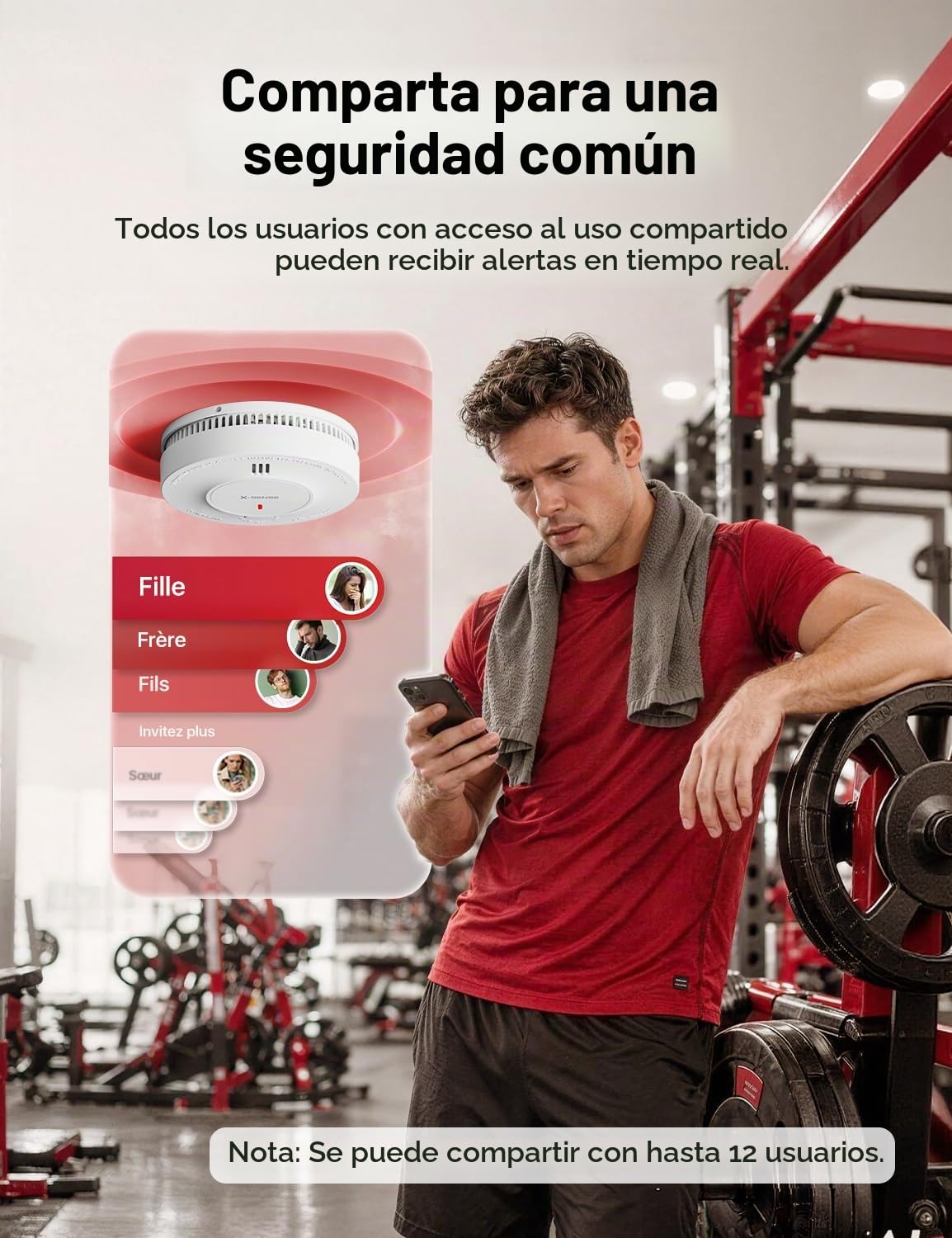 X-Sense Smart SD19-MN31 SD19-MN31 - Detector de humo inalámbrico con batería de 10 años y estación base SBS50, detector de humo fotoeléctrico